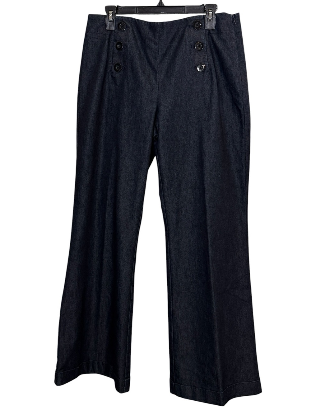 Kenneth Cole Reaction Women’s Nautical Dark Wash Retro Denim Pants sz 12